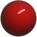 red shiny ball